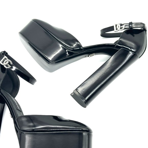 Dolce & Gabbana DG Logo Ankle Strap Platform Pumps Heels Sandals Shoes - Picture 14 of 16